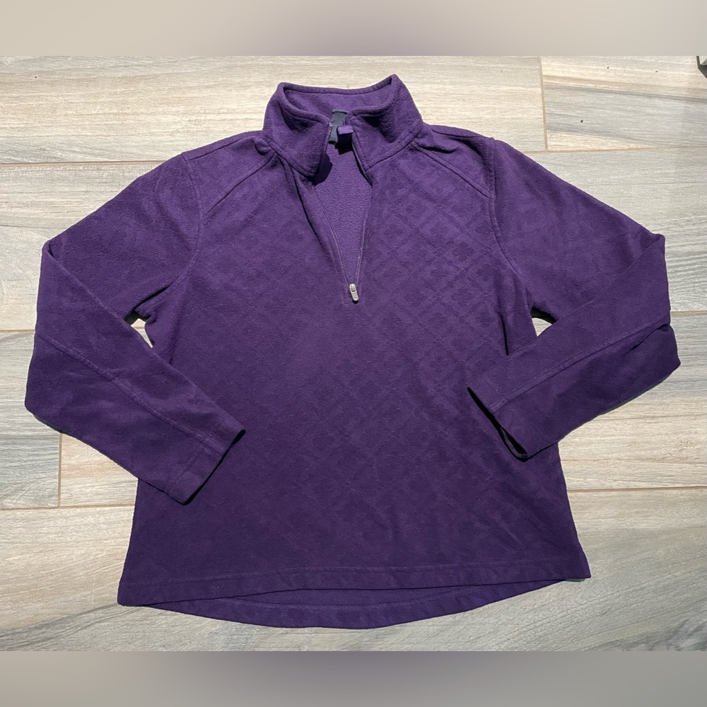 ***Lands End Fleece Quarter Zip Size Xs Petite